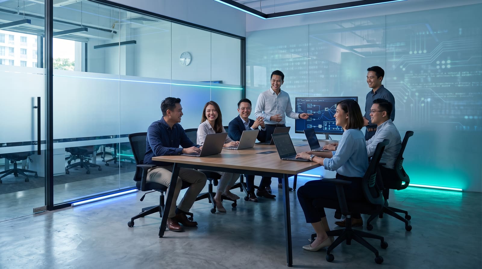 Nexus Aurora and Pioneer Infotech team collaborating